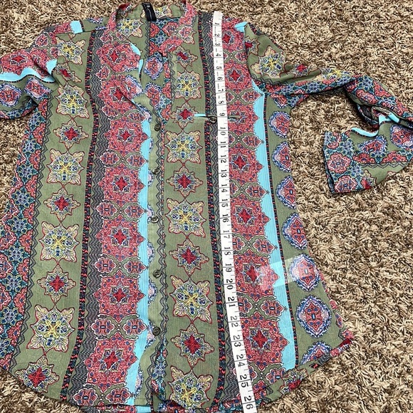 Kut from the Kloth Women’s blouse top button front roll tab sz XS - Picture 5 of 7